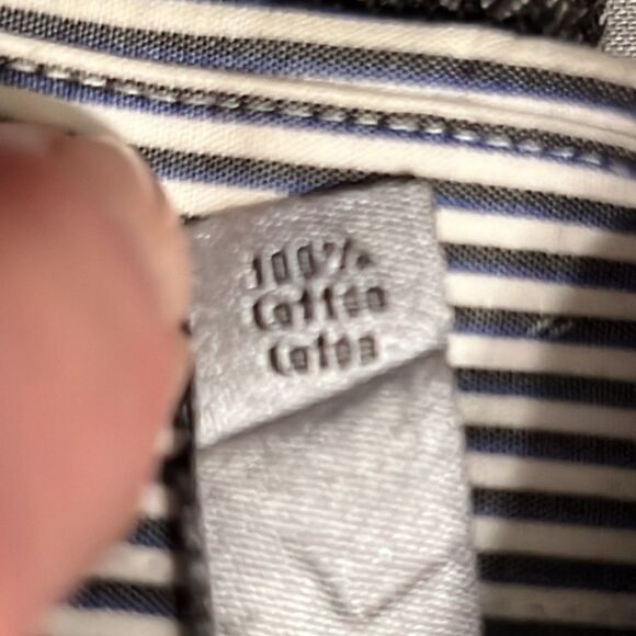 DKNY Men’s Blue and White Striped Long‎ Sleeve Button Down Shirt Size 16.5 - Picture 12 of 12